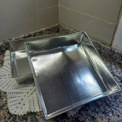 Asadera cuadrada aluminio Nº 26