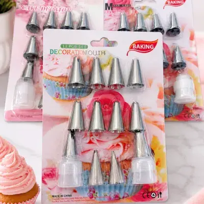 Picos Boquilla para decorar más cupla. Set por 11 picos más cupla
